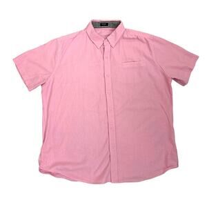 Coofandy Pink Button Down Casual Short Sleeve Shirt Size Men's Large